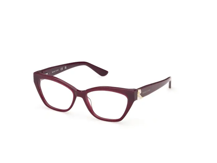Guess by Marciano Donna GM50062 71 Montature da vista Acetato Bordeaux Cat Eye Normale