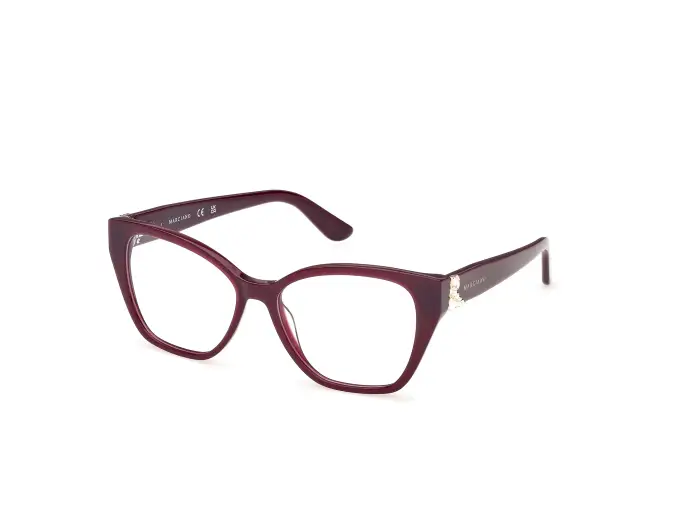 Guess by Marciano Donna GM50063 71 Montature da vista Acetato Bordeaux Cat Eye Normale