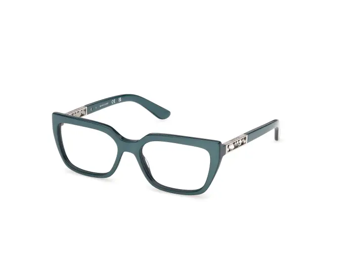Guess by Marciano Donna GM50064 87 Montature da vista Acetato Turchese Squadrata Normale