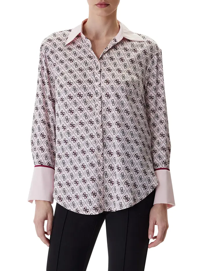 camicia casual alexandra guess da donna - rosa