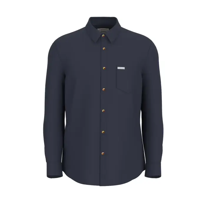 Camicia slim a maniche lunghe con tasca Guess Bleu