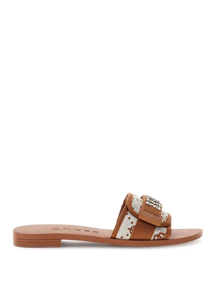 ciabatte guess elyze5 da donna - marrone