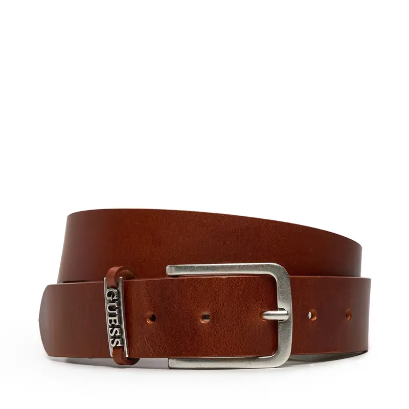 Guess Cintura da uomo Detailed Loop Belt M4BZ29 L0VE0 Marrone