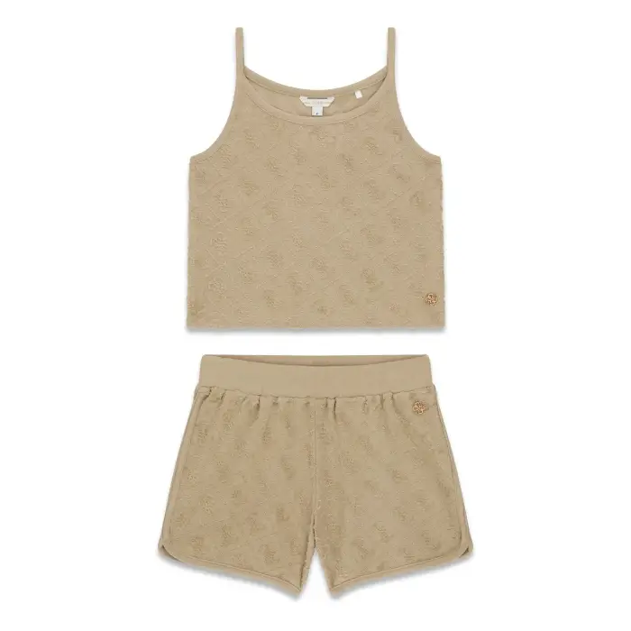 Guess Completo sportivo canotta e Shorts da bambina Gris