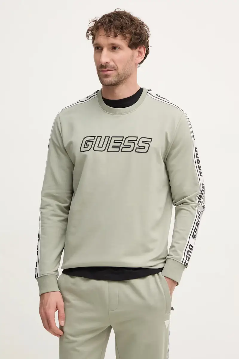 Guess felpa ARLO uomo colore verde Z4GQ24 K6ZS1