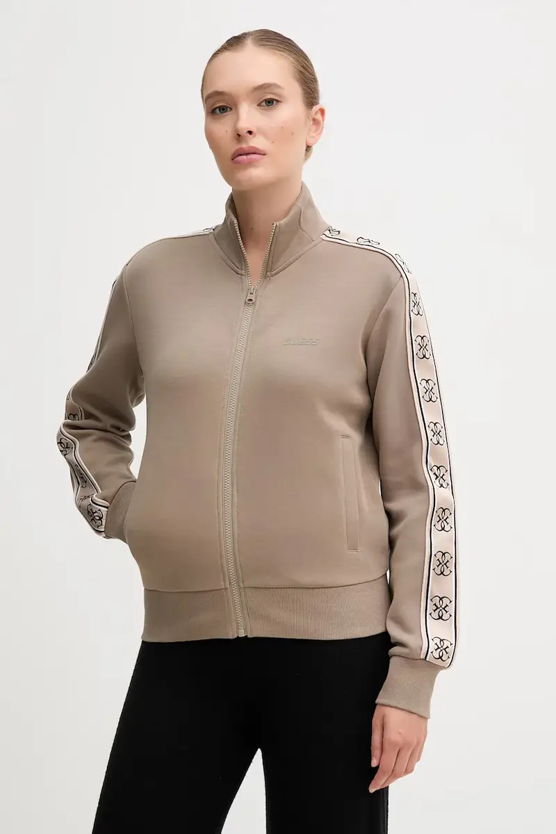 Guess felpa BRITNEY donna colore blu con applicazione V2YQ16 KB3P2 Beige