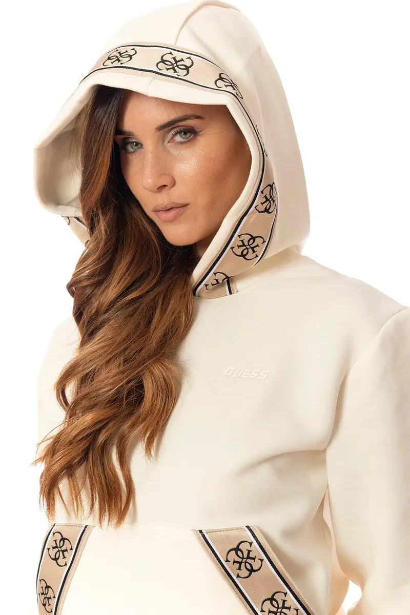 Guess Felpa Donna Autunno/inverno | Soreca Shop Online Napoli Bianco (g6k5)