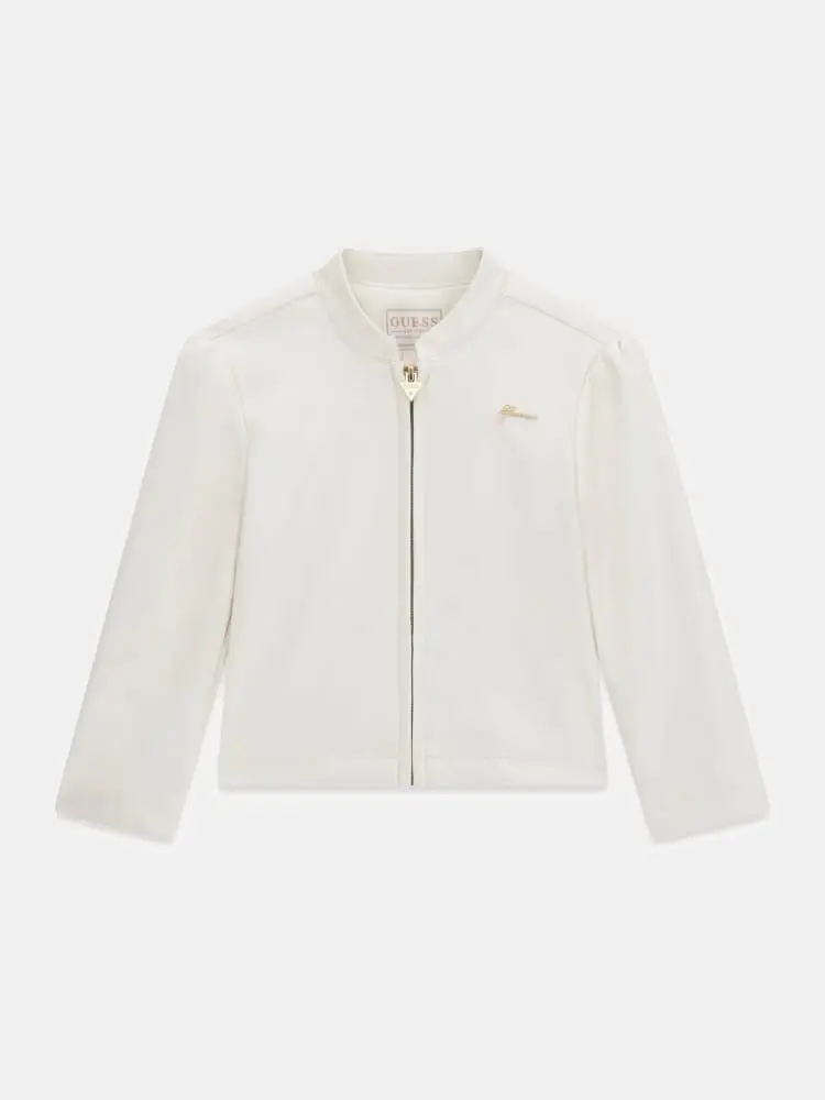 Guess giubbotto infant/kids in ecopelle bianco