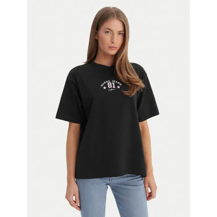 T-shirt W6RI20 K8HM0 Nero Oversize