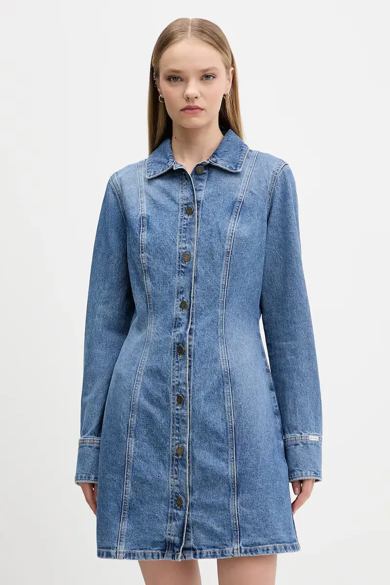 Guess Jeans vestito di jeans colore blu W5BK48 D5M48