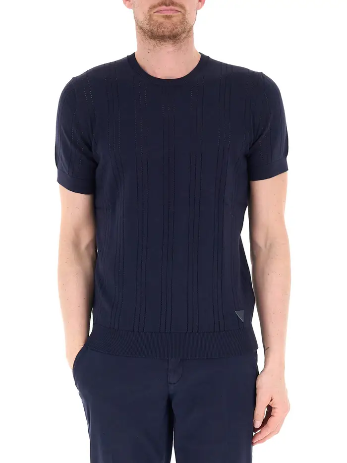 maglia guess lindon da uomo - blu