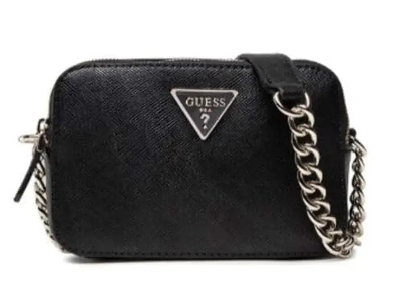 Guess Noelle Crossbody Camera, Borsa Donna, Black