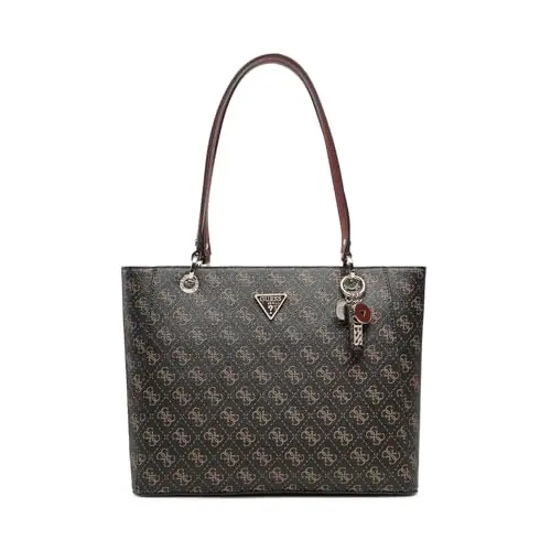 GUESS Noelle Noel Tote, Borsa Donna, Brown, Unica
