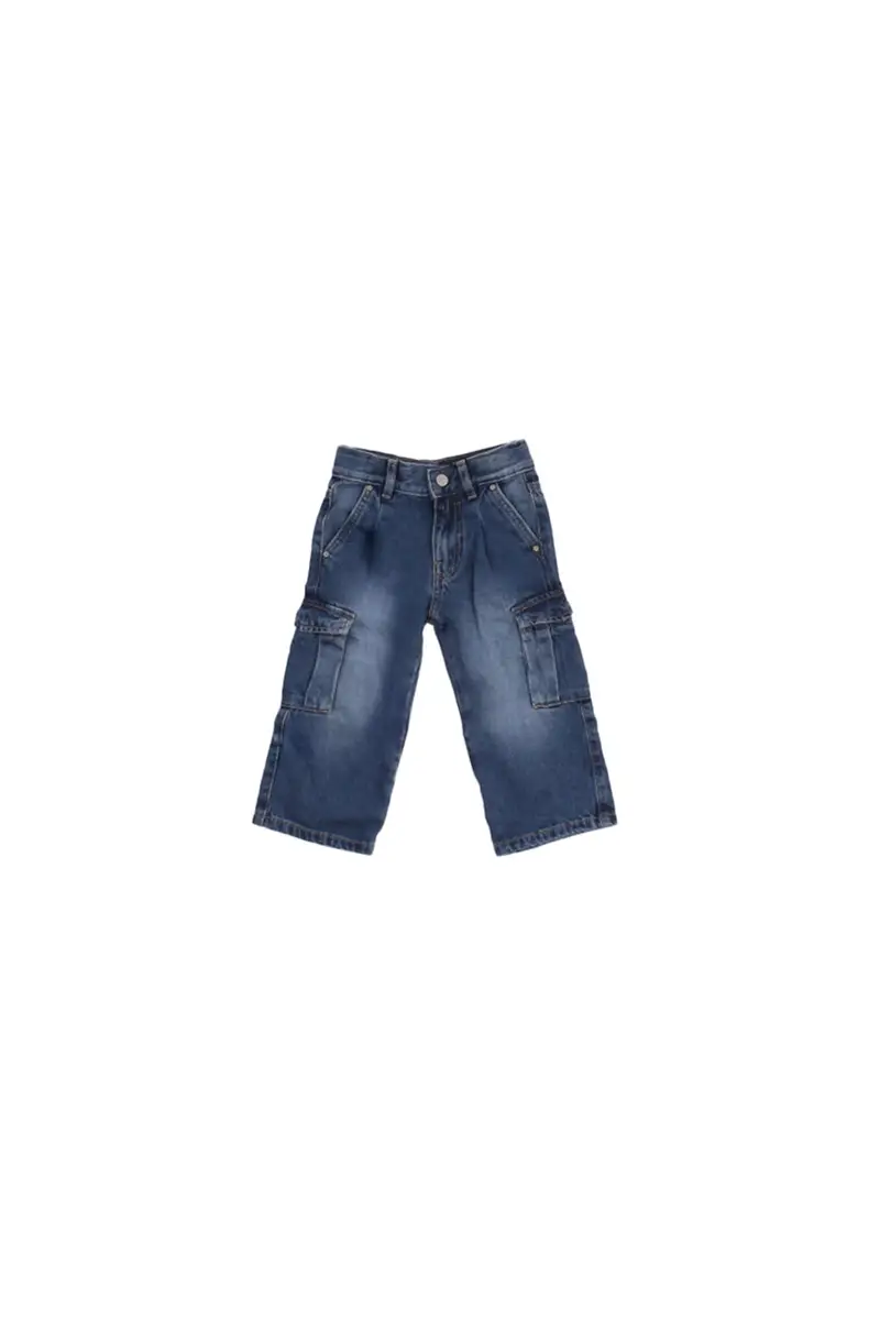 GUESS Pantalone Bambina Indigo Rigid denin cargo pants