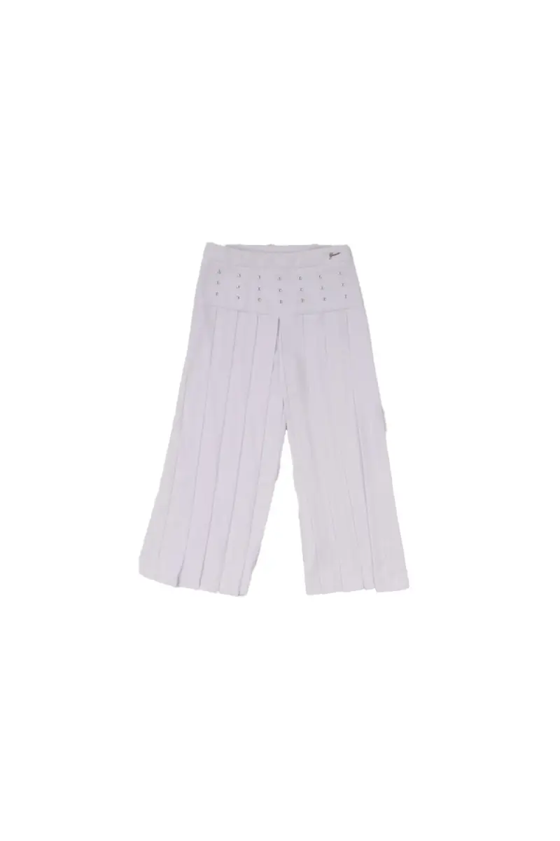 Pantalone Bambina GUESS White Crepe culotte pants ceremony