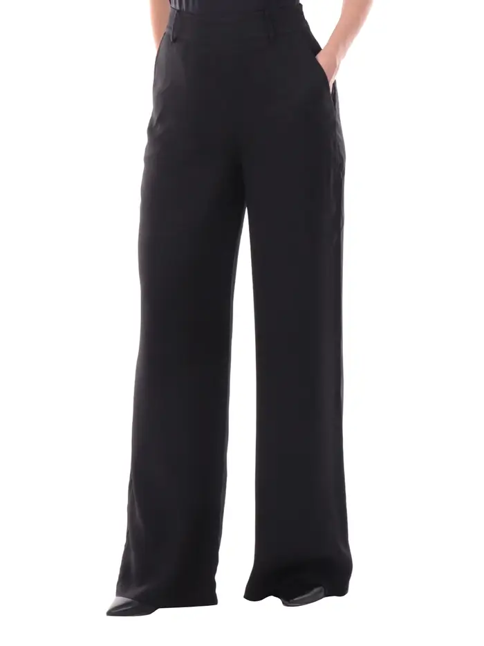 pantalone palazzo guess bastienne da donna - nero