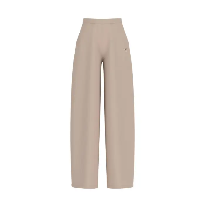 Pantaloni a gamba larga donna Guess Olympe Beige