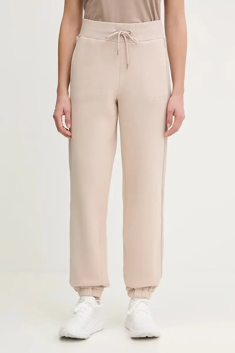 Guess pantaloni tuta AELIA donna colore beige V5BB10 KB681