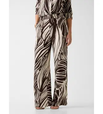 Guess per donna W6GB19W1972 Pantaloni in viscosa con stampa animalier, Casual, Animal Print