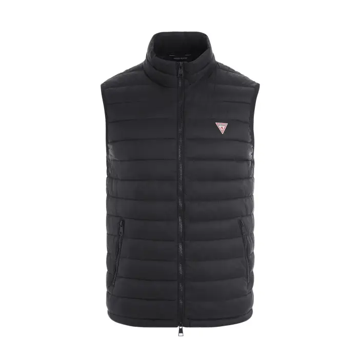 Piumino con cappuccio in nylon Guess Noir