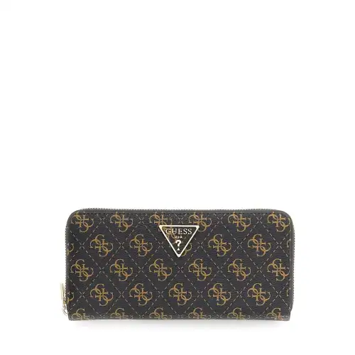 Guess Portafoglio donna Laurel II SLG Large Zip Around Marron