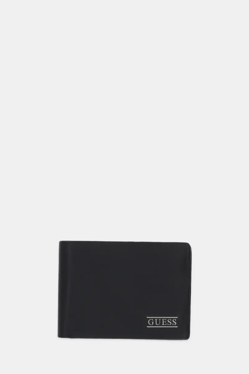 Guess portafoglio in pelle BOSTON uomo colore nero SMNEBR LEA27