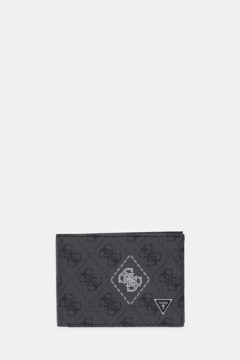 Guess portafoglio in pelle MILANO uomo colore nero SMMACT LEA27