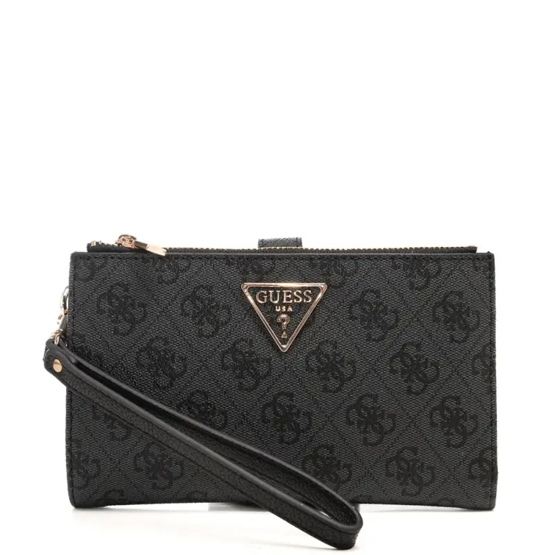 Guess portafoglio organizer da donna con stampa pattern logo 4g coal logo