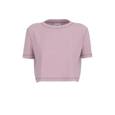 T-Shirt Maniche Corte Donna Bianca Logo Bianco