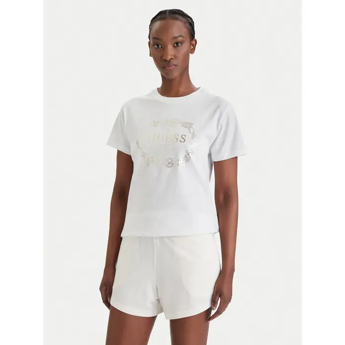 Guess T-shirt E6GI00 I3Z14 Bianco Regular Fit