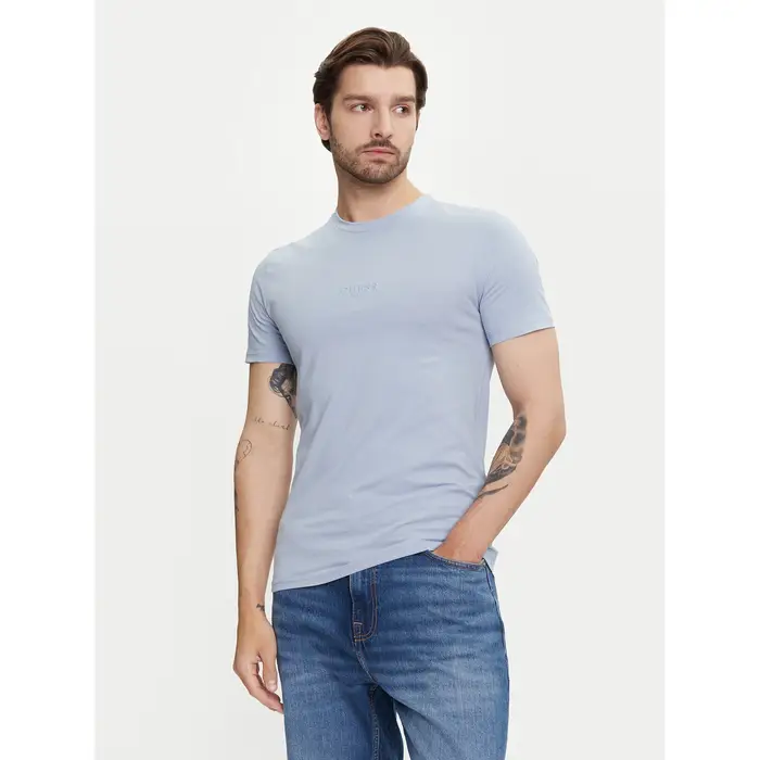 T-shirt M2YI72 I3Z14 Celeste Slim Fit Azzurro chiaro