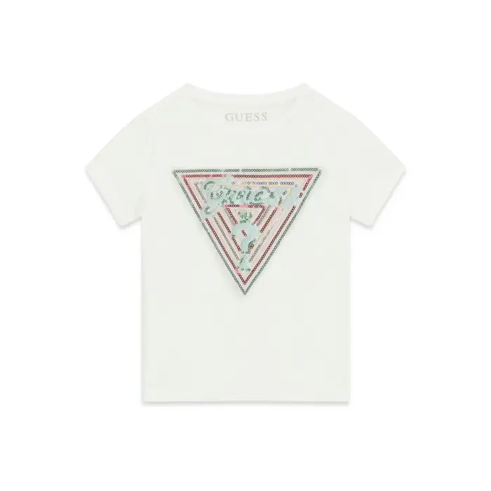 T-shirt stampato per bambina Guess Blanc