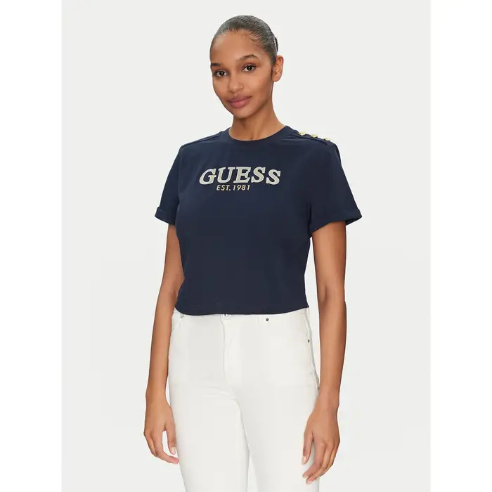 T-shirt W5GI15 K8FQ4 Blu scuro Regular Fit