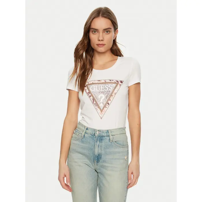 T-shirt W5RI22 J1314 Bianco Regular Fit