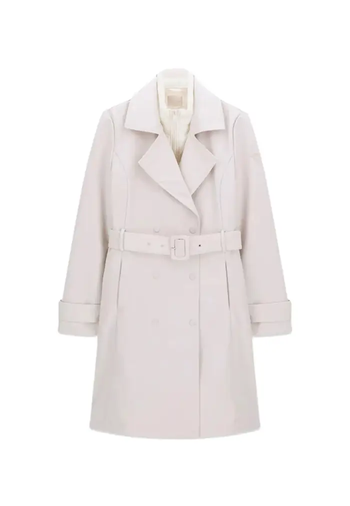 TRENCH LOGATO GUESS AVORIO