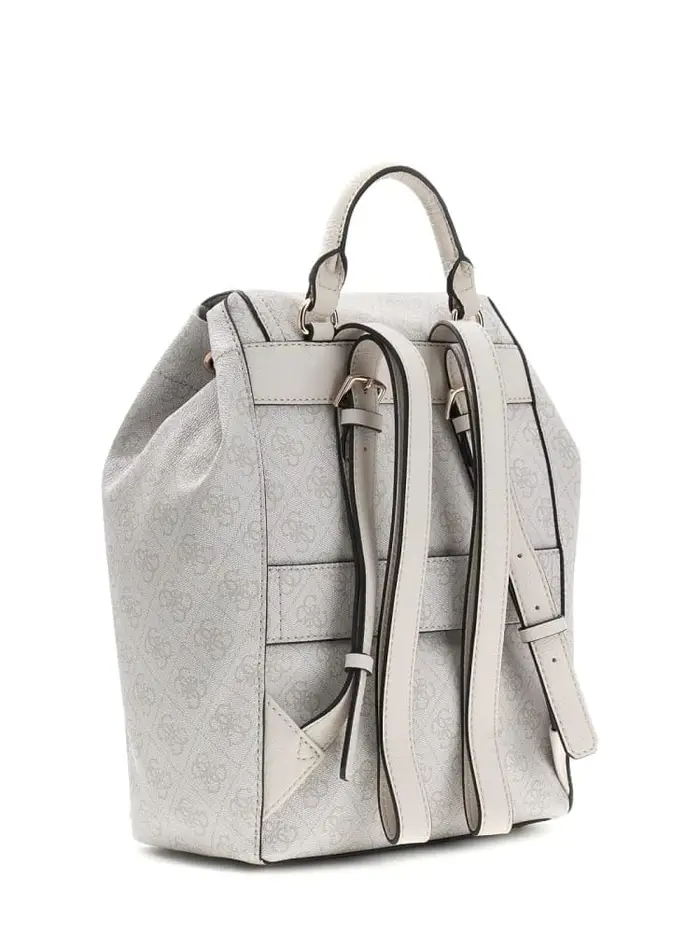 Guess zaino donna manhattan ii avorio con tasche