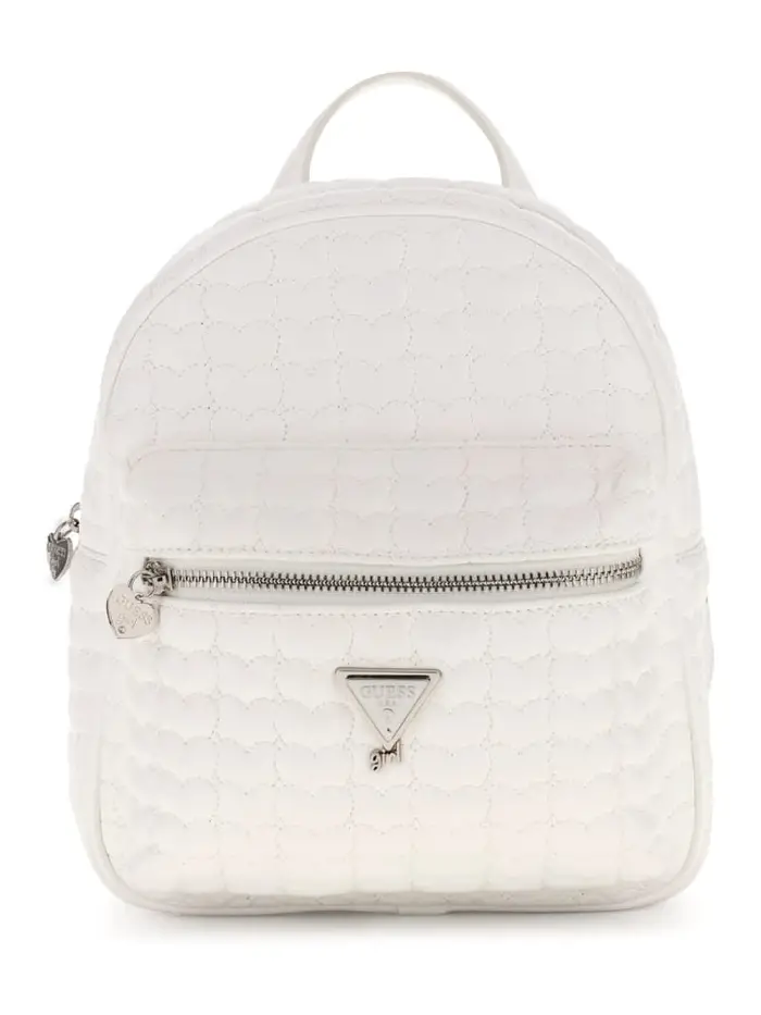 Guess zaino kids bianco trapuntato