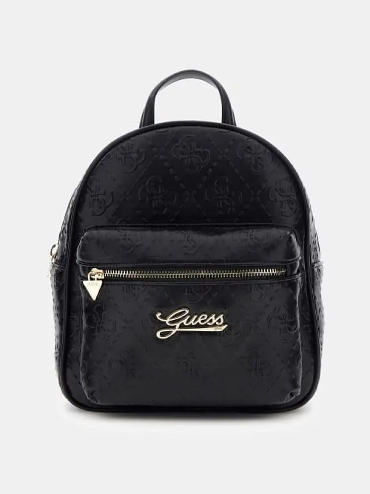 Guess zaino kids in ecopelle logata nero