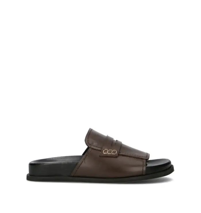 GUGLIELMO ROTTA Ciabatta donna cioccolato in pelle Vario