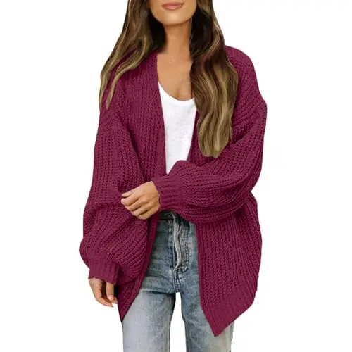 GXYANiaoy Cardigan Donna Rosso 3370098