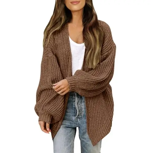 GXYANiaoy Cardigan Donna Marrone 3370099