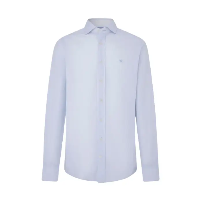 Hackett Camicia con stampa a maniche lunghe Micro Blanc