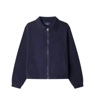Hackett London per ragazzo HK4000015 Giacca Harrington blu navy (9años= 134cm), Cotone, Classico, moda per bambini