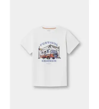 Hackett London per ragazzo HK5000022 Maglietta bianca del Camper Festival (Y11), Bianco, Casual, Cotone, Manica corta, moda per bambini