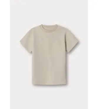 Hackett London per ragazzo HK5000028 Maglietta beige a trama intrecciata (K07), Casual, Cotone, Manica corta, moda per bambini