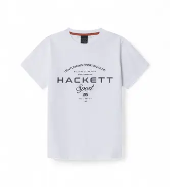 Hackett London per ragazzo HK5000033 Maglietta bianca da gioco HS (2Años= 92cm), Bianco, Casual, Cotone, Manica corta, moda per bambini