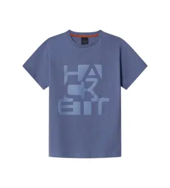 Hackett London per ragazzo HK5000035 Maglietta Blue Blocker (3Años= 97cm), Casual, Cotone, Manica corta, moda per bambini Blu