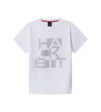 Hackett London per ragazzo HK5000035 Maglietta White Blocker (15Años= 170cm), Bianco, Casual, Cotone, Manica corta, moda per bambini