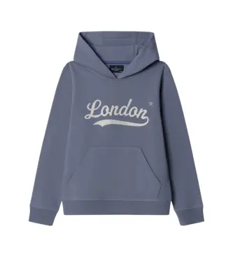 Hackett London per ragazzo HK5800025 Felpa blu London Hoody (2 años = cm), Casual, Cotone, Manica corta, Manica lunga, moda per bambini