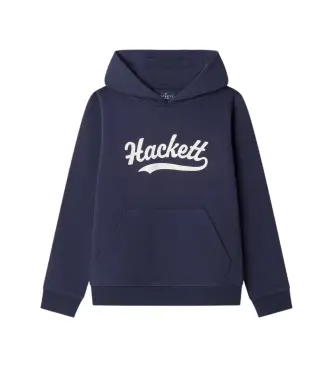 Hackett London per ragazzo HK5800045 Felpa con cappuccio e logo blu navy (7años= 122cm), Casual, Cotone, Manica lunga, moda per bambini